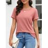 image:imageATHMILE Womens Boat Neck Tops Fashion Short Sleeve Scoop Neck Tees for Women Trendy Casual Shirts Summer Beach Outfits 2026Lightpink