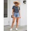 image:imageATHMILE Womens Boat Neck Tops Fashion Short Sleeve Scoop Neck Tees for Women Trendy Casual Shirts Summer Beach Outfits 2026Navy