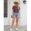 image:imageATHMILE Womens Boat Neck Tops Fashion Short Sleeve Scoop Neck Tees for Women Trendy Casual Shirts Summer Beach Outfits 2026Winered