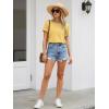 image:imageATHMILE Womens Boat Neck Tops Fashion Short Sleeve Scoop Neck Tees for Women Trendy Casual Shirts Summer Beach Outfits 2026Yellow