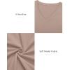 image:imageATHMILE Womens Fall Deep V Neck Long Sleeve Shirts Modal Slim Fit Basic Tee Tops 2026Alatte