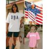 image:imageATHMILE Womens Oversized T Shirts Casual Tee Workout Tops Gym Clothes Summer Loose Fit Short Sleeve Graphics Basic Y2K 2026Usa Flag