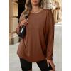 image:imageATHMILE Womens Oversized T Shirts Casual Tee Workout Tops Gym Clothes Summer Loose Fit Short Sleeve Graphics Basic Y2K 2026Zlight Brown