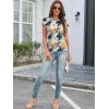 image:imageATHMILE Womens Summer Tops Cap Sleeve Ruched Tshirts Business Casual Crewneck Trendy Outfits Basic Fashion Dressy ClothesMultiteal