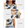 image:imageATHMILE Womens Summer Tops Cap Sleeve Ruched Tshirts Business Casual Crewneck Trendy Outfits Basic Fashion Dressy ClothesMultiteal