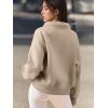 image:imageATHMILE Womens Sweatshirts Half Zip Cropped Pullover Fleece Quarter Zipper Hoodies 2026 Fall Fashion Outfits ClothesCoffeegrey