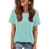 image:imageATHMILE Womens T Shirt Summer Tops Short Sleeve Fashion School Teachers Clothes 2026 Spring Beach Vacation TrendyAqua