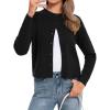 image:imageATHMILE Cropped Cardigan Sweaters for Women Long Sleeve Button Up Cable Knit Lightweight Cardigan Spring Clothes 2026Black