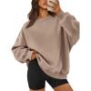 image:imageATHMILE Oversized Sweatshirt for Women Crewneck Fleece Long Sleeve Pullover Hoodies Tops Fall Fashion Outfits ClothesCoffeegrey