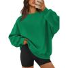 image:imageATHMILE Oversized Sweatshirt for Women Crewneck Fleece Long Sleeve Pullover Hoodies Tops Fall Fashion Outfits ClothesGrass Green