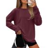 image:imageATHMILE Womens Oversized T Shirts Casual Tee Workout Tops Gym Clothes Summer Loose Fit Short Sleeve Graphics Basic Y2K 2026Zburgundy