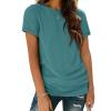 image:imageATHMILE Womens T Shirt Summer Tops Short Sleeve Fashion School Teachers Clothes 2026 Spring Beach Vacation TrendyBlue Geen