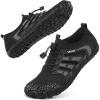 image:imageBarefoot Water Shoes Women Men Adult Hiking Swim Beach River Pool Hike Guarding Shoes Aqua Socks Protective Comfort Wide Toe Box Width Rock Climbing Vacation Outdoor 2026 NewBlack Grey019
