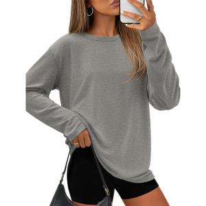 image:imageATHMILE Womens Oversized T Shirts Casual Tee Workout Tops Gym Clothes Summer Loose Fit Short Sleeve Graphics Basic Y2K 2026Zgrey