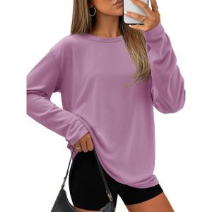 image:imageATHMILE Womens Oversized T Shirts Casual Tee Workout Tops Gym Clothes Summer Loose Fit Short Sleeve Graphics Basic Y2K 2026Zpurple