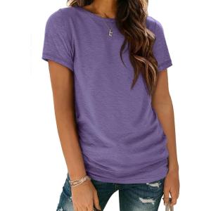 image:imageATHMILE Womens T Shirt Summer Tops Short Sleeve Fashion School Teachers Clothes 2026 Spring Beach Vacation TrendyPurple