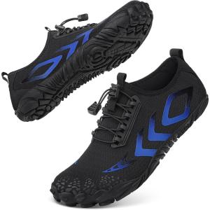 image:imageBarefoot Water Shoes Women Men Adult Hiking Swim Beach River Pool Hike Guarding Shoes Aqua Socks Protective Comfort Wide Toe Box Width Rock Climbing Vacation Outdoor 2026 NewBlack Blue015