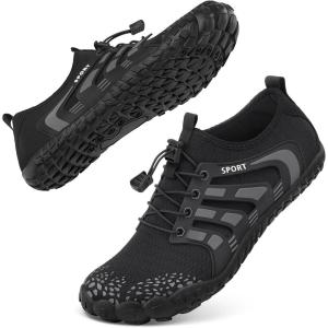 image:imageBarefoot Water Shoes Women Men Adult Hiking Swim Beach River Pool Hike Guarding Shoes Aqua Socks Protective Comfort Wide Toe Box Width Rock Climbing Vacation Outdoor 2026 NewBlack Grey019