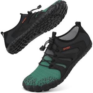 image:imageBarefoot Water Shoes Women Men Adult Hiking Swim Beach River Pool Hike Guarding Shoes Aqua Socks Protective Comfort Wide Toe Box Width Rock Climbing Vacation Outdoor 2026 NewGreen Black019