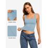 image:imageATHMILE Double Lined Tank Tops for Women Summer Square Neck Sleeveless Basic Spring Going Out TopLight Blue