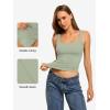 image:imageATHMILE Double Lined Tank Tops for Women Summer Square Neck Sleeveless Basic Spring Going Out TopLight Green