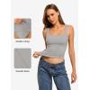 image:imageATHMILE Double Lined Tank Tops for Women Summer Square Neck Sleeveless Basic Spring Going Out TopLight Grey