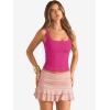 image:imageATHMILE Double Lined Tank Tops for Women Summer Square Neck Sleeveless Basic Spring Going Out TopMagenta