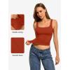 image:imageATHMILE Double Lined Tank Tops for Women Summer Square Neck Sleeveless Basic Spring Going Out TopOrange Red