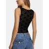 image:imageATHMILE Tank Top for Women Crop Square Neck Lace Trim Spring Summer Sleeveless Double Lined Basic Going Out Y2k Outfits 2026Black