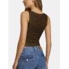 image:imageATHMILE Tank Top for Women Crop Square Neck Lace Trim Spring Summer Sleeveless Double Lined Basic Going Out Y2k Outfits 2026Brown