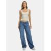 image:imageATHMILE Tank Top for Women Crop Square Neck Lace Trim Spring Summer Sleeveless Double Lined Basic Going Out Y2k Outfits 2026Offwhite