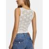 image:imageATHMILE Tank Top for Women Crop Square Neck Lace Trim Spring Summer Sleeveless Double Lined Basic Going Out Y2k Outfits 2026White