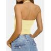 image:imageATHMILE Tank Top for Women Halter Double Lined Spring Summer Backless Y2K Sexy Trendy Going Out Fashion Clothing 2026Light Yellow