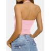 image:imageATHMILE Tank Top for Women Halter Double Lined Spring Summer Backless Y2K Sexy Trendy Going Out Fashion Clothing 2026Pink