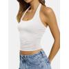 image:imageATHMILE Tank Top for Women Halter Double Lined Spring Summer Backless Y2K Sexy Trendy Going Out Fashion Clothing 2026White