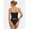 image:imageATHMILE Women Sexy Tube Top Summer Y2K Going Out Double Lined Basic Tank TopBlack