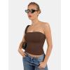 image:imageATHMILE Women Sexy Tube Top Summer Y2K Going Out Double Lined Basic Tank TopBrown