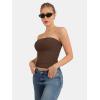 image:imageATHMILE Women Sexy Tube Top Summer Y2K Going Out Double Lined Basic Tank TopBrown