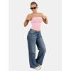 image:imageATHMILE Women Sexy Tube Top Summer Y2K Going Out Double Lined Basic Tank TopPink