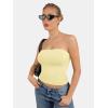 image:imageATHMILE Women Sexy Tube Top Summer Y2K Going Out Double Lined Basic Tank TopYellow