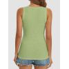 image:imageATHMILE Women Tank Tops Summer Casual Ribbed Sleeveless Basic Cami Top Slim Henley Button Down Blouses BeachGrass