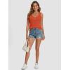 image:imageATHMILE Women Tank Tops Summer Casual Ribbed Sleeveless Basic Cami Top Slim Henley Button Down Blouses BeachOrange