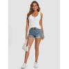 image:imageATHMILE Women Tank Tops Summer Casual Ribbed Sleeveless Basic Cami Top Slim Henley Button Down Blouses BeachWhite
