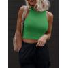 image:imageATHMILE Womens Double Lined Crop Tank Tops Casual Basic Shirts Sleeveless Workout Tops Cute Summer Clothes Teen GirlsGreen