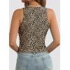 image:imageATHMILE Womens Double Lined Crop Tank Tops Casual Basic Shirts Sleeveless Workout Tops Cute Summer Clothes Teen GirlsLeopard