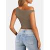 image:imageATHMILE Womens Off The Shoulder Tops Summer Sleeveless Shirts Going Out Crop Tank Top Y2K T Corset Tube Fashion Outfits 2026Light Brown