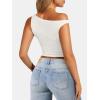 image:imageATHMILE Womens Off The Shoulder Tops Summer Sleeveless Shirts Going Out Crop Tank Top Y2K T Corset Tube Fashion Outfits 2026White