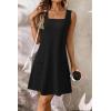 image:imageATHMILE Womens Square Neck Tank Dresses 2026 Summer Spring Loose Swing Sundresses with Pockets PlainPrintBlack