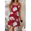 image:imageATHMILE Womens Square Neck Tank Dresses 2026 Summer Spring Loose Swing Sundresses with Pockets PlainPrintRed White Flowers
