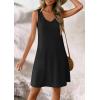 image:imageATHMILE Womens Summer Dresses V Neck Sleeveless Tank Sundresses Beach Vacation Casual Clothes with PocketsBlack